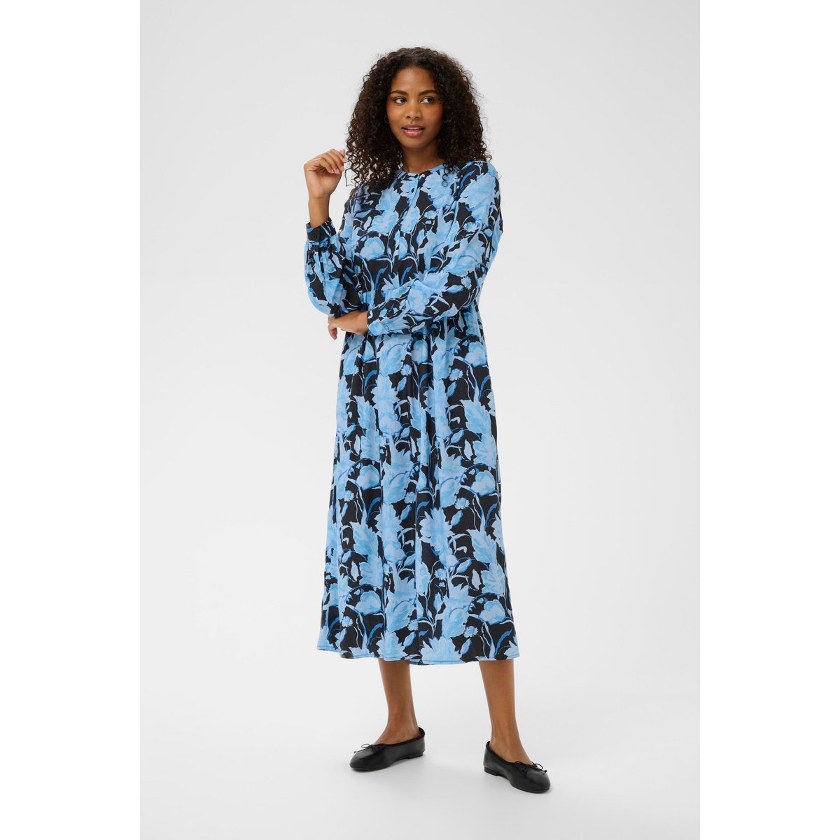 Robe bleu blue snake flower, KAFFE