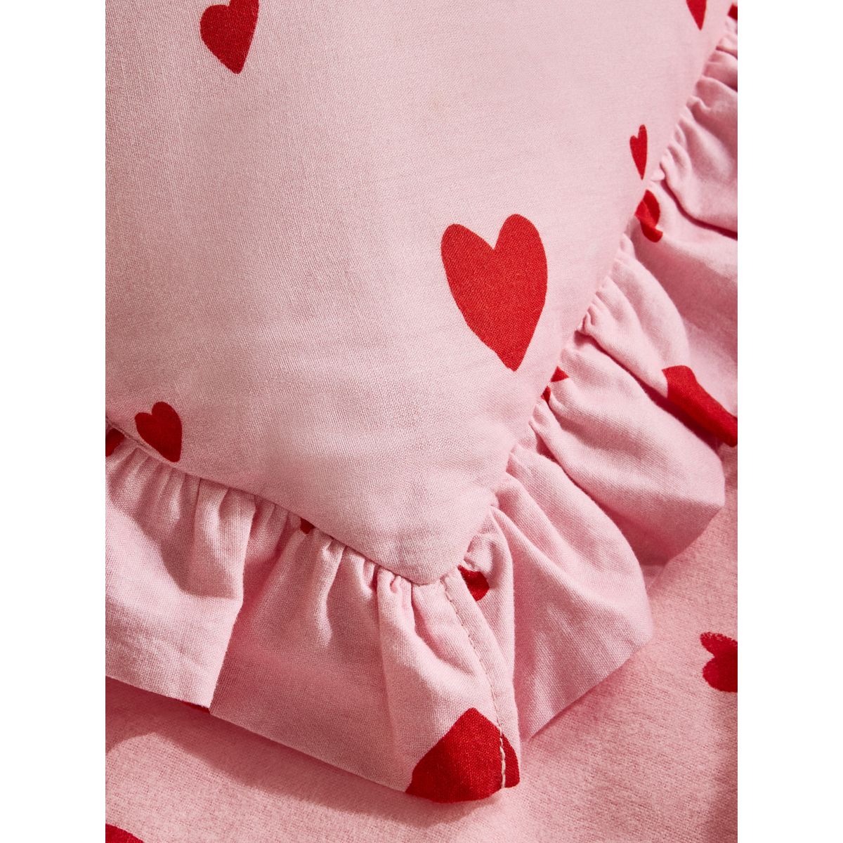 Coussin cœurs à volants rose/rouge, NEXT