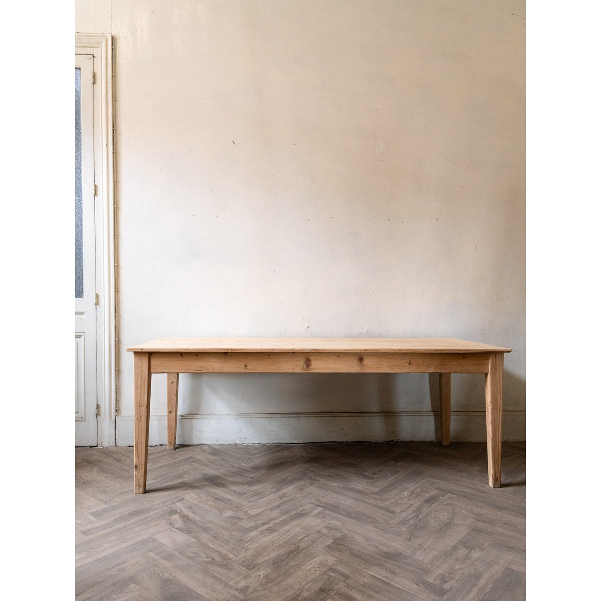 Table à manger de ferme en bois Romy N°1464 - Bon état bois clair, DEBONGOUT
