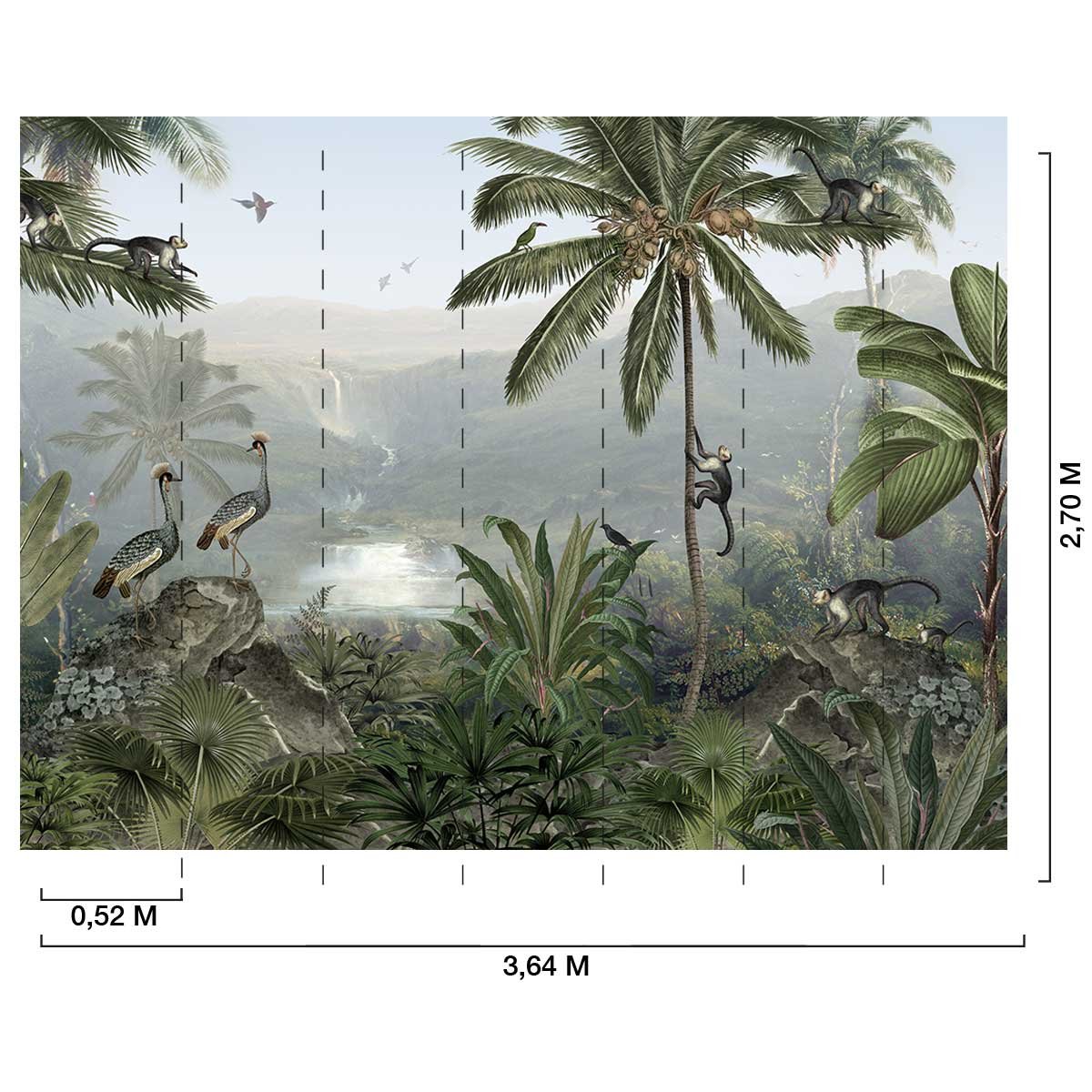 Papier peint le secret de la jungle intissé, HEXOA