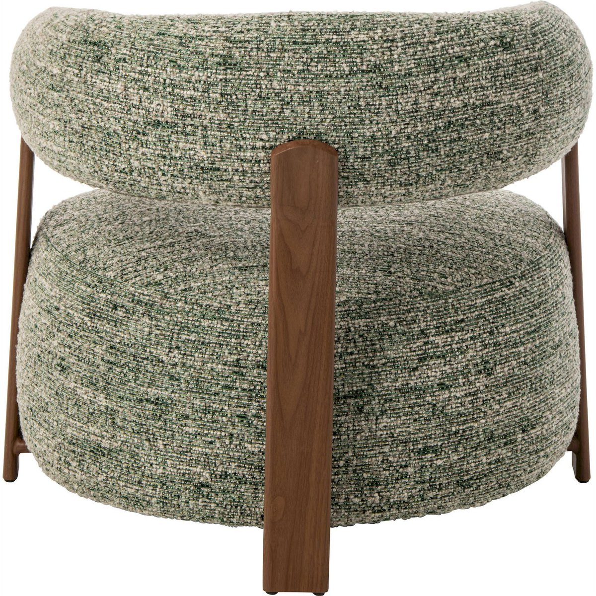 Fauteuil lounge en tissu texturé vert olive, RECOLLECTION