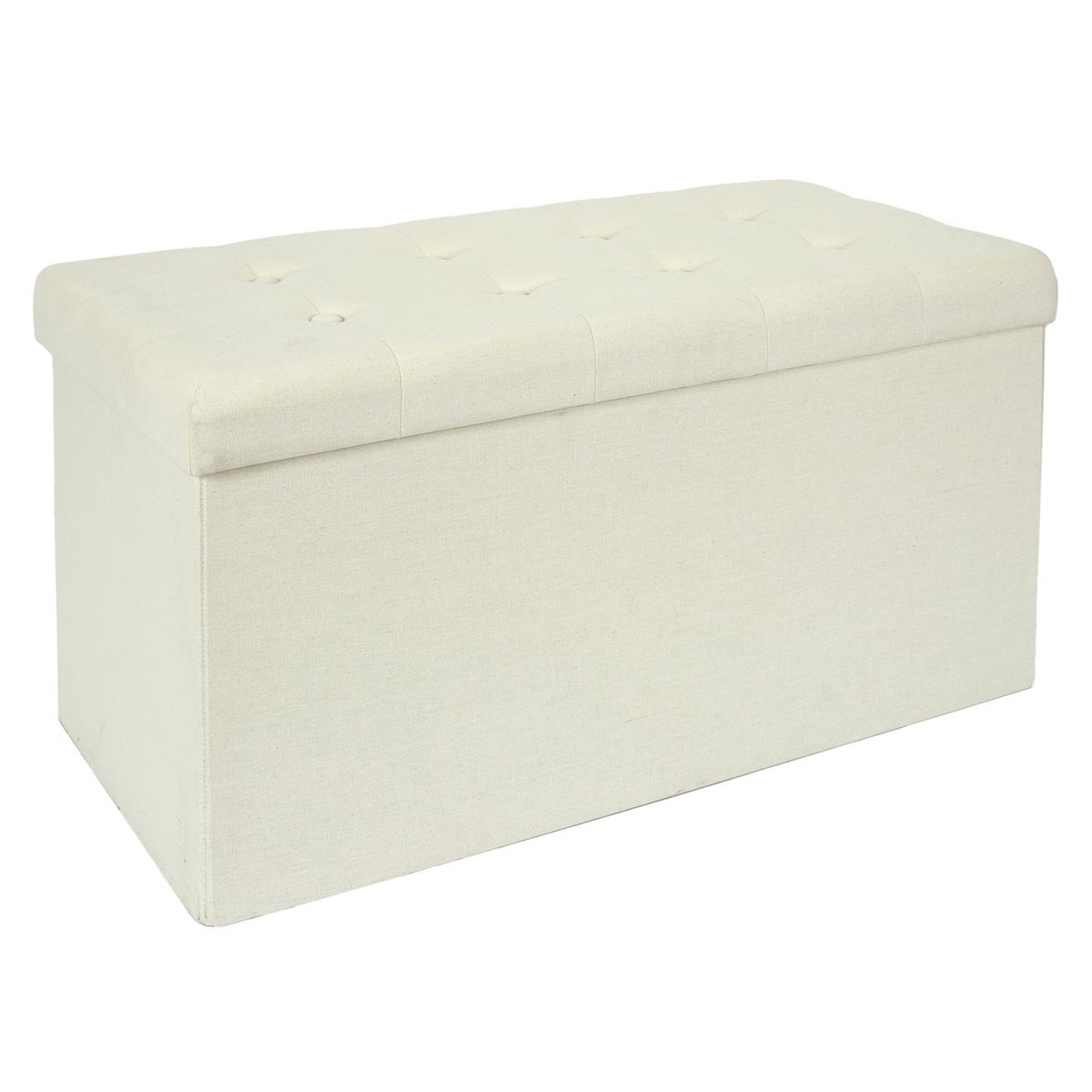 Coffre de rangement banc pliable Eleonor Beige beige, EDEN