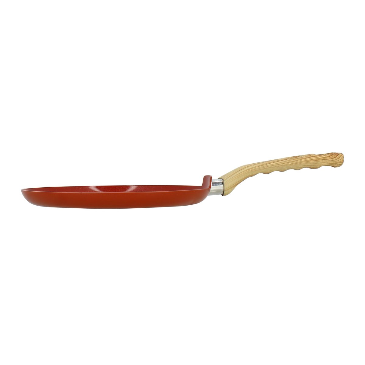 Crêpière 26cm en aluminium recyclé, COLORAMA brique, MENASTYL
