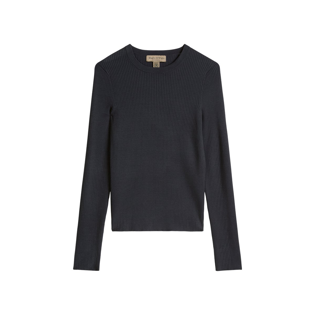 Pullover DFB Travel Collection en mélange de viscose bleu foncé, MARC O'POLO