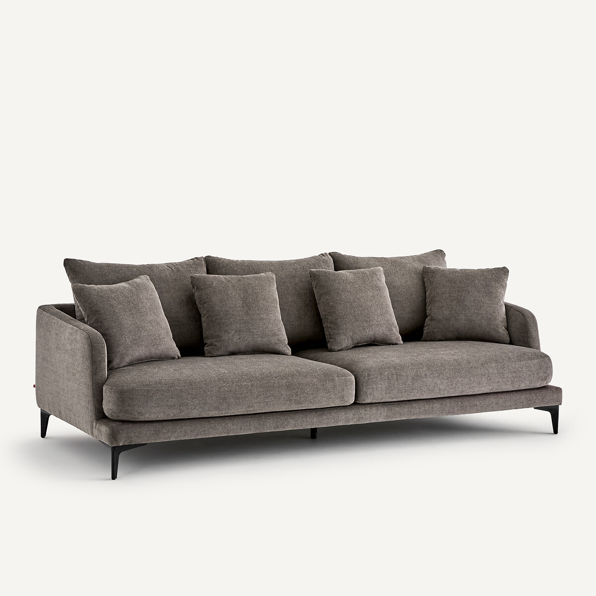 Canapé droit, 3 ou 4 places, en polyester mélangé, MODERNISTE gris stone, EMMANUEL GALLINA X AM.PM