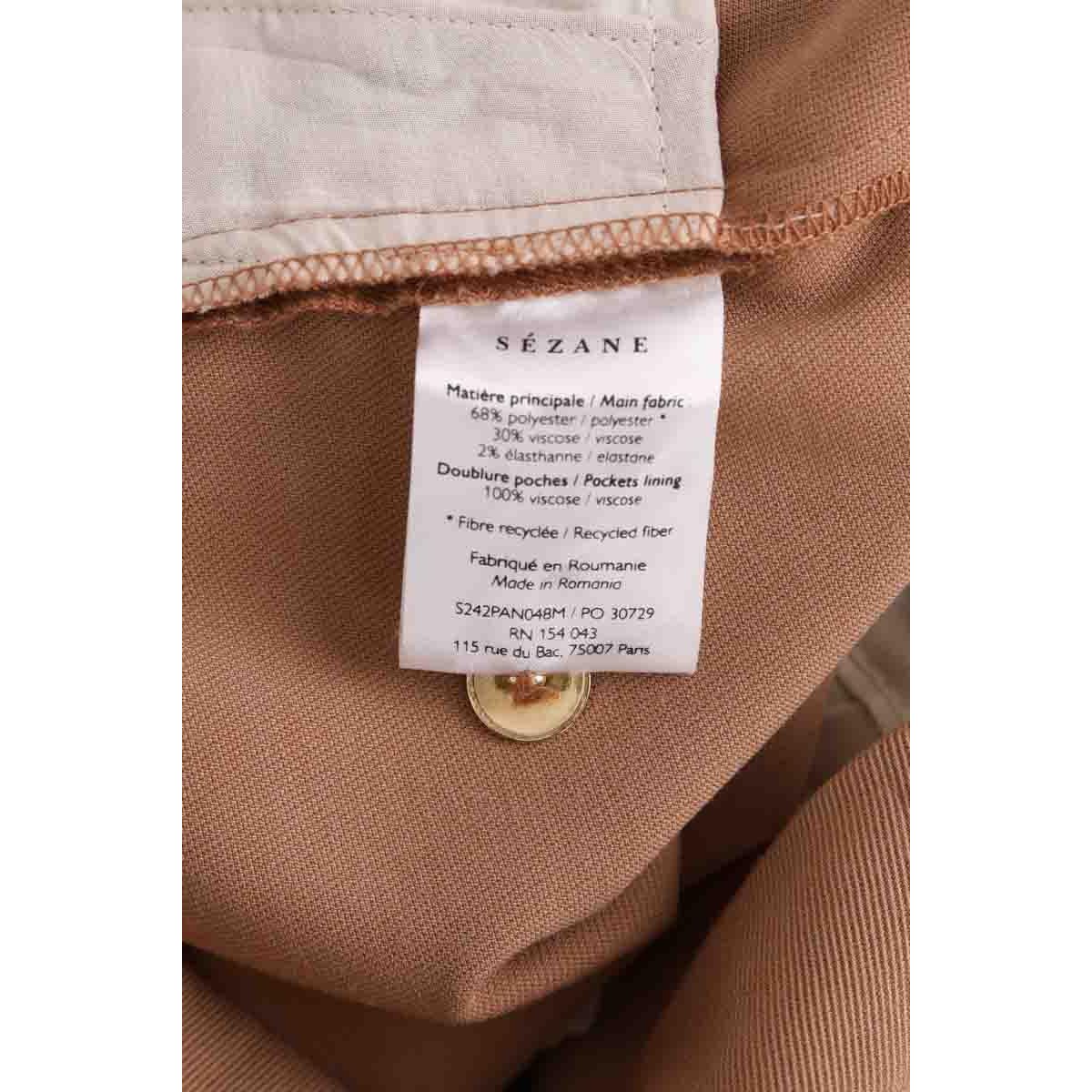 Pantalon large - Très Bon État camel, SEZANE