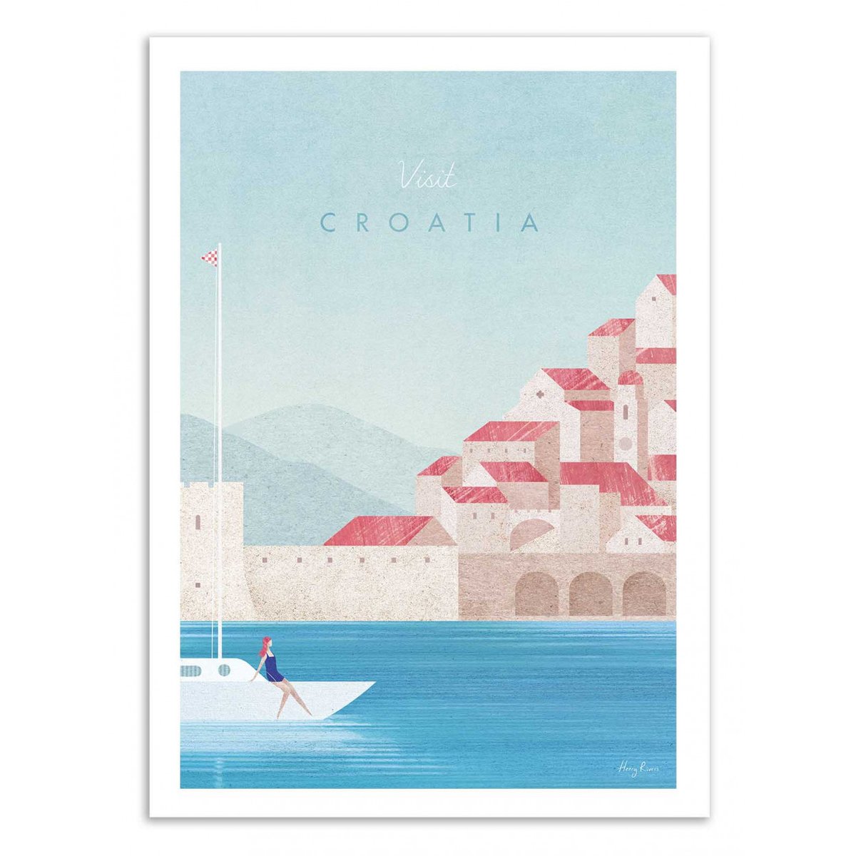 Affiche d'art - Visit Croatia - Henry Rivers affiche d'art, WALL EDITIONS