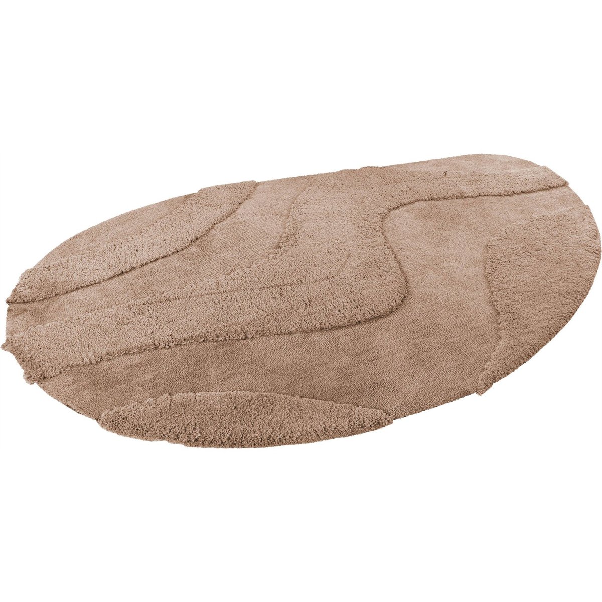 Tapis ovale style scandinave, Poils courts beige sable chaleureux, ARTE ESPINA