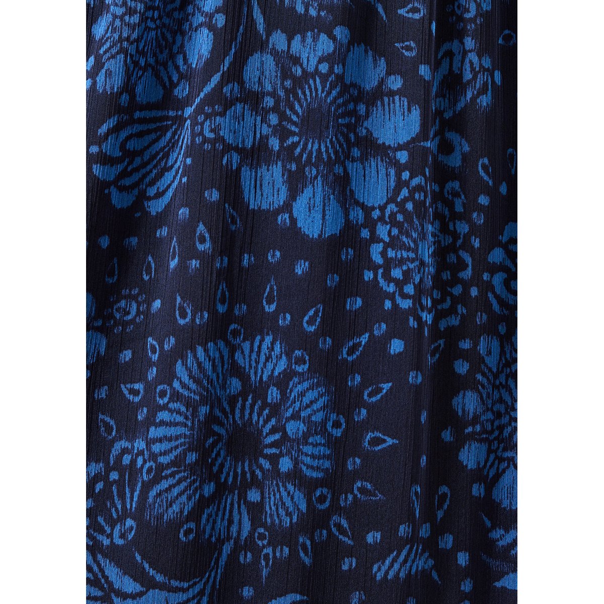 Robe longue à imprimé fleuri manches longues bleu, LA FEE MARABOUTEE