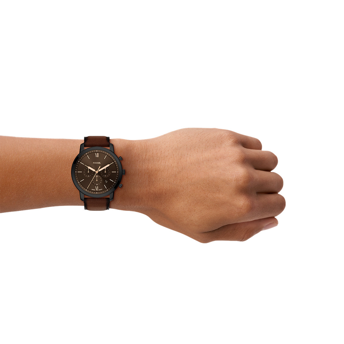 Montre Analogique NEUTRA noir brun marron, FOSSIL
