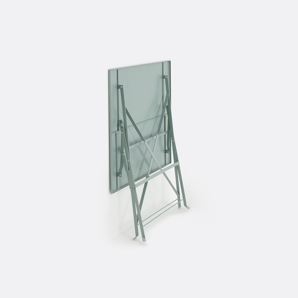 Table pliante carrée en métal fer, Ozevan vert de gris, LA REDOUTE INTERIEURS