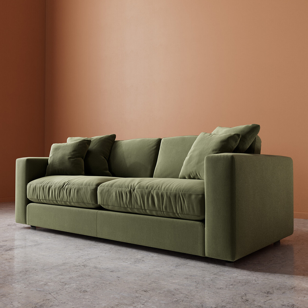 Althaea Crushed Velvet 2/3/4 Seater Sofa moss , SWOON
