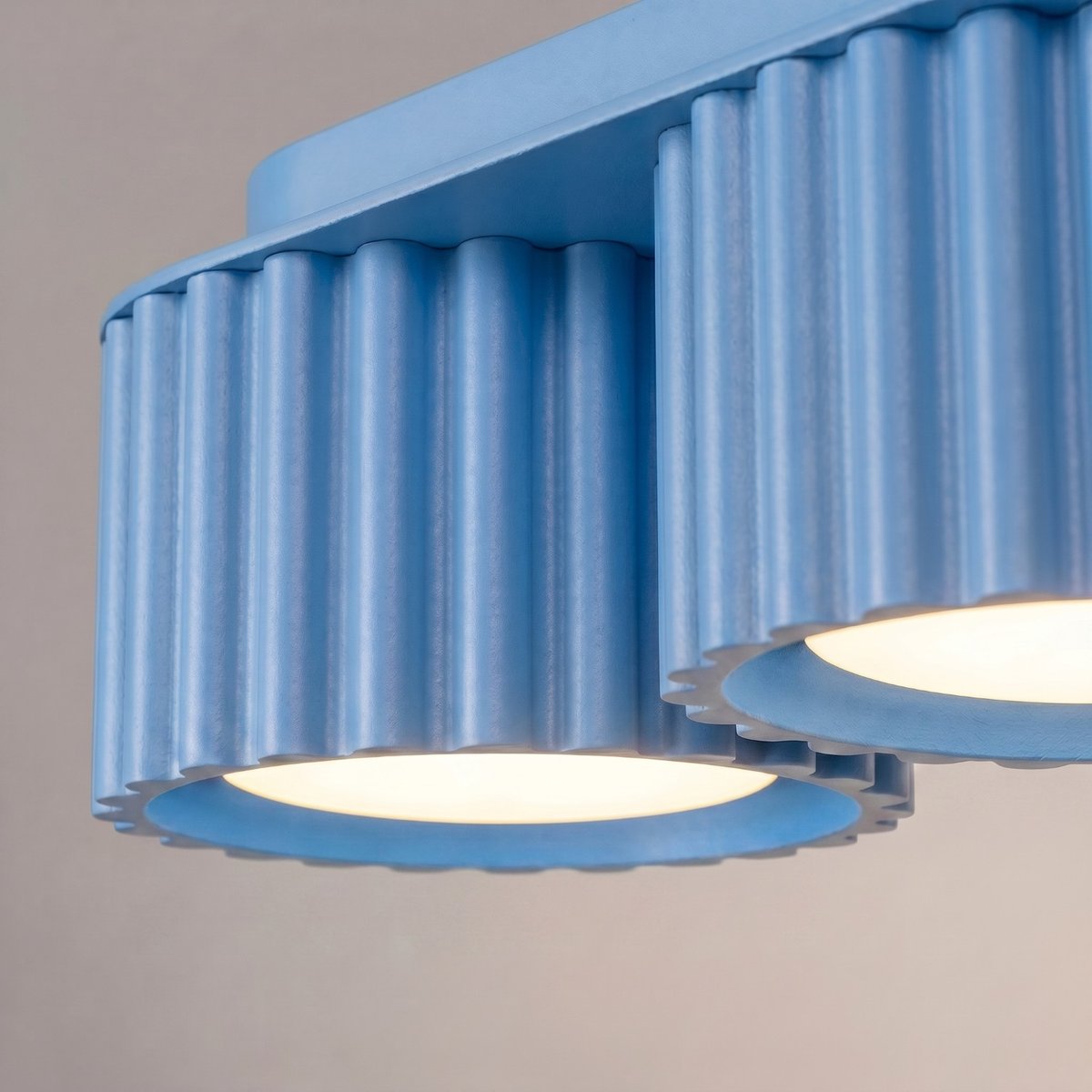 Plafonnier Aluminium Bleu Gx53 3 AURA bleu, EDEN