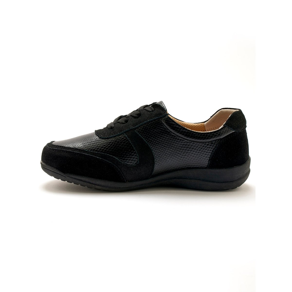 Derbies cuir semelle amovible noir, PEDICONFORT