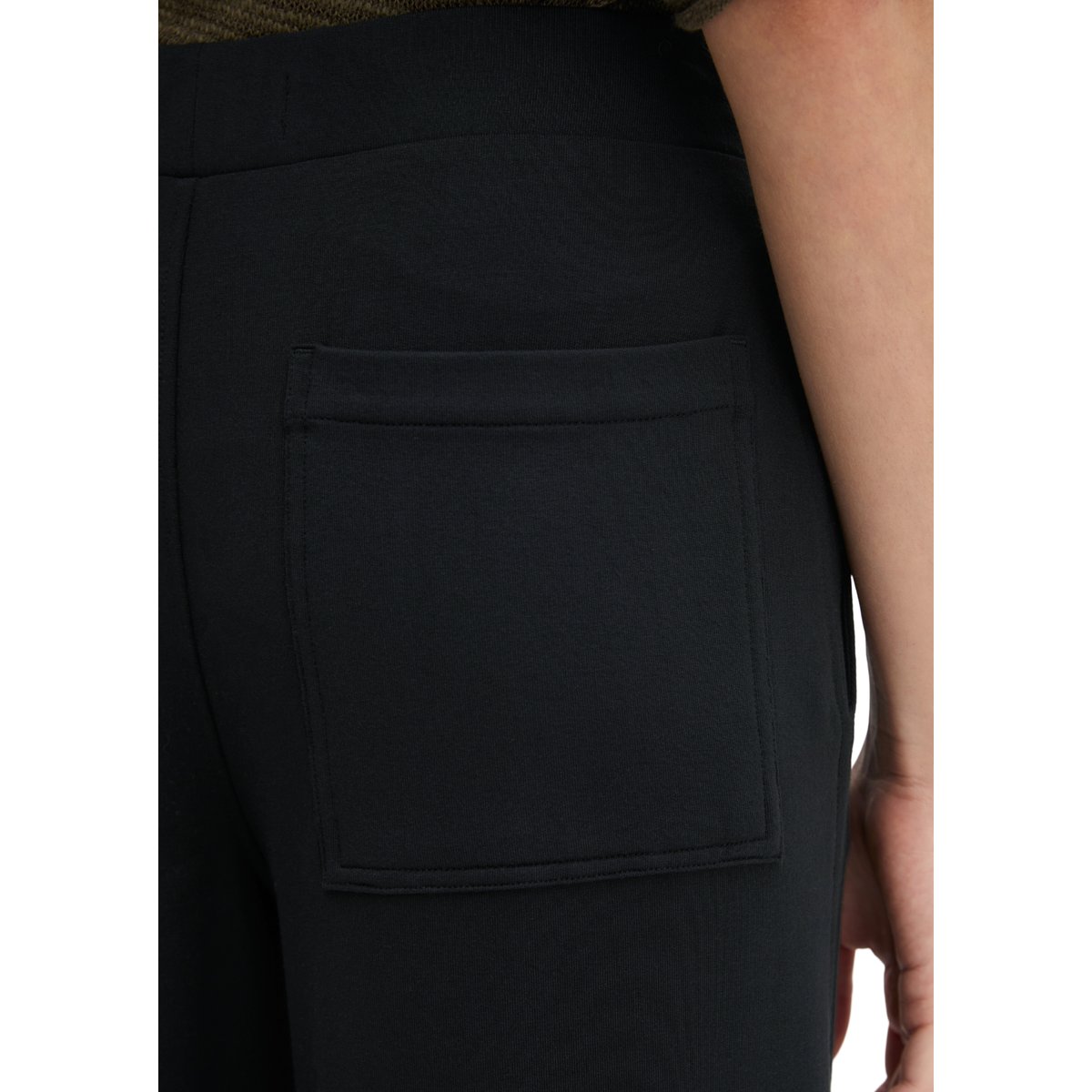 Pantalon en jersey large en TENCEL™ Modal noir, MARC O'POLO