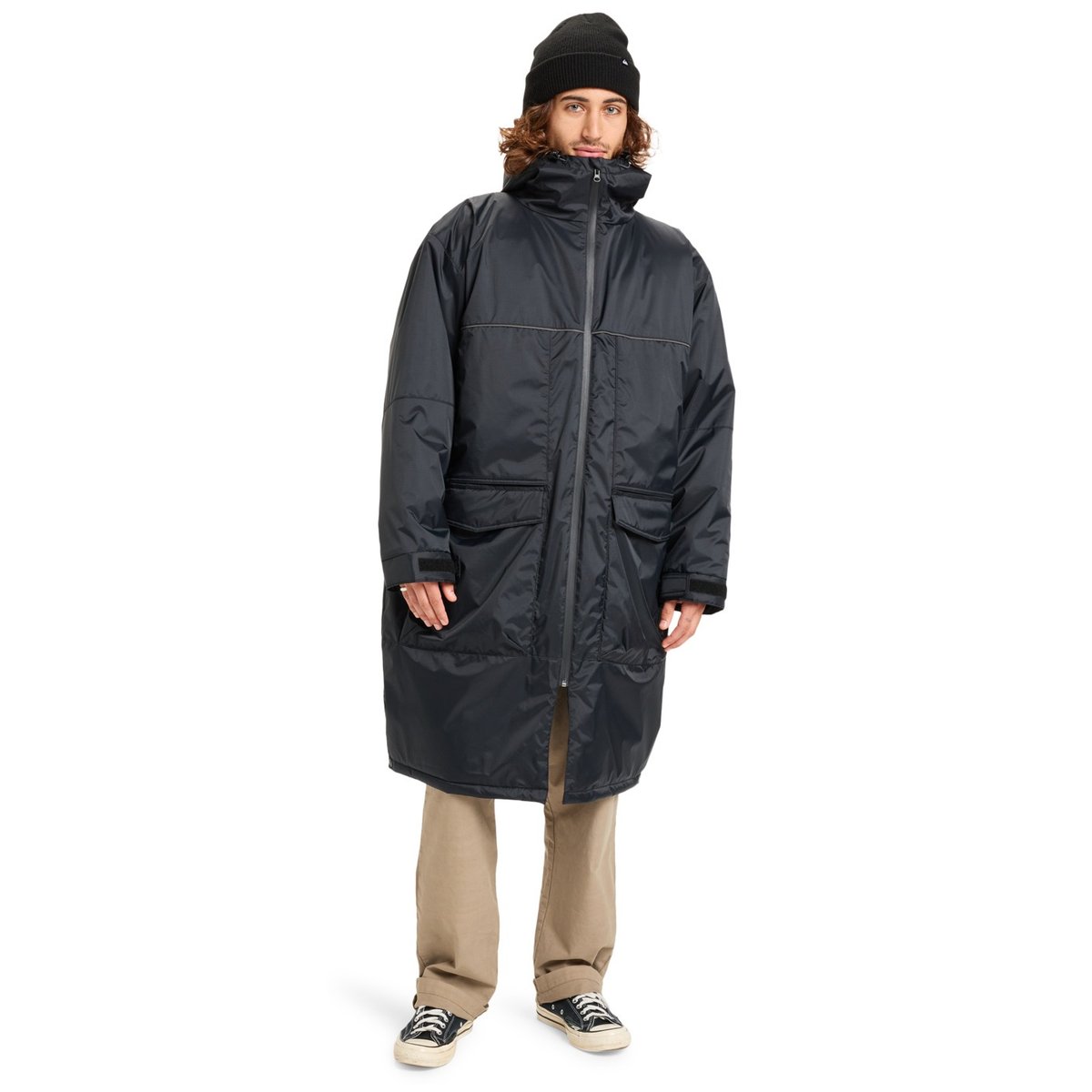 Poncho de surf à capuche FULL RIG PONCHO noir black, QUIKSILVER