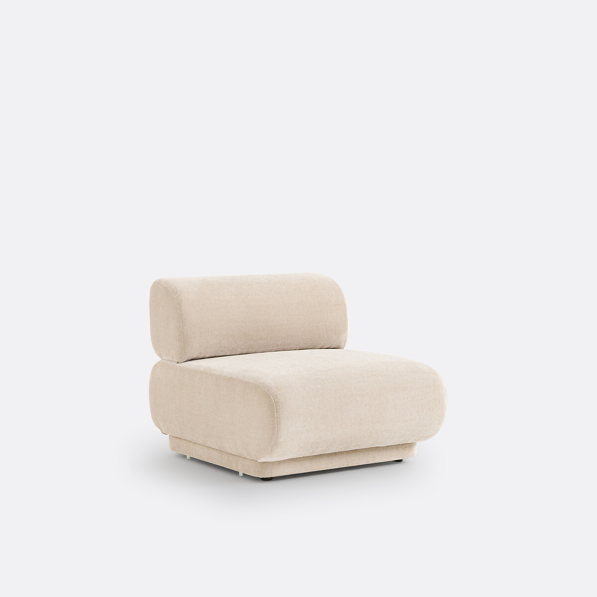 Chauffeuse modulable velours texturé, Teide ecru, LA REDOUTE INTERIEURS