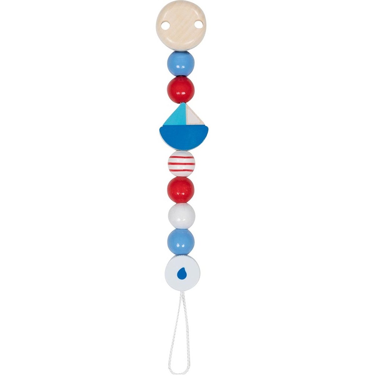 Accroche tétine bateau rouge, GOKI