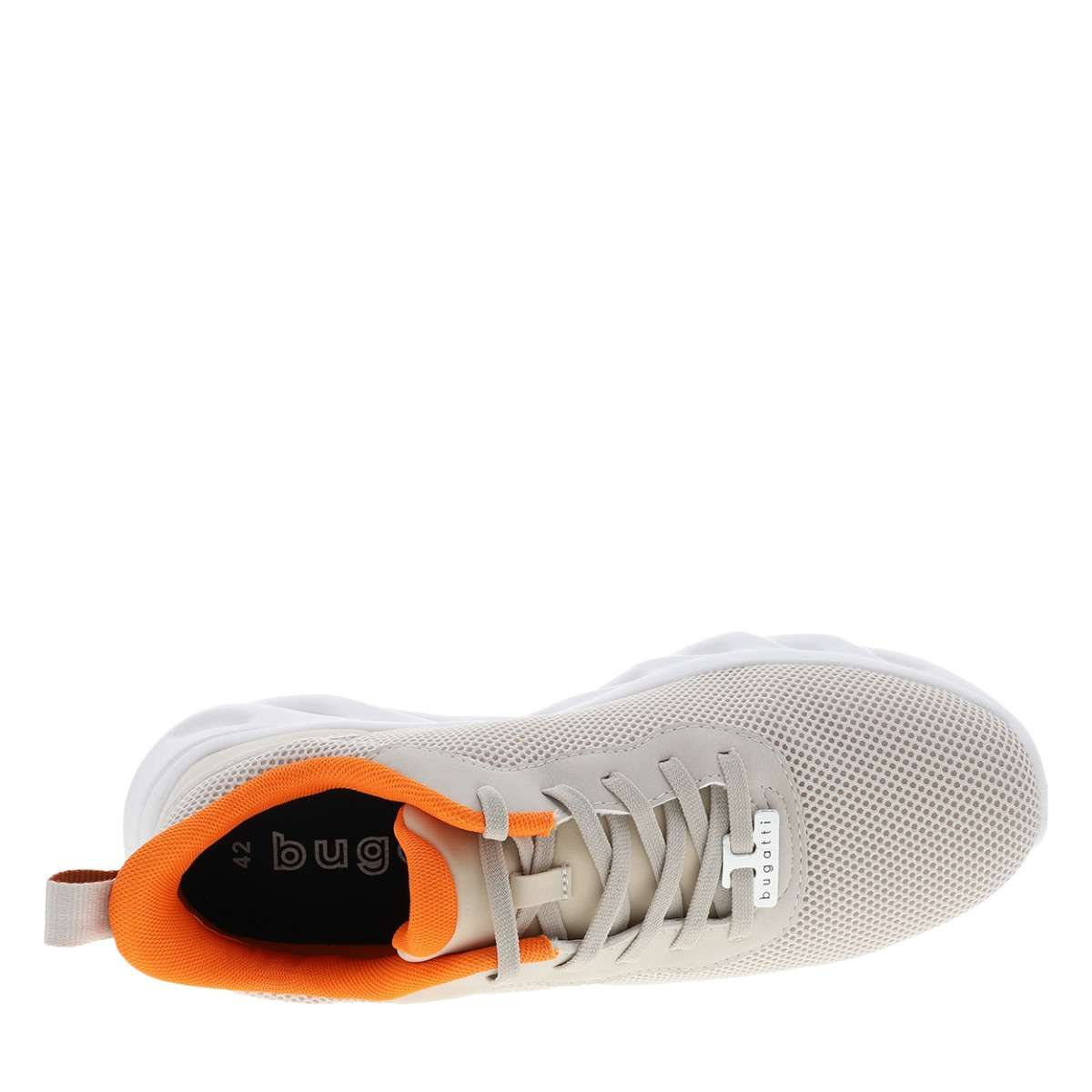 Baskets 343-AVK07 talon plat beige, BUGATTI