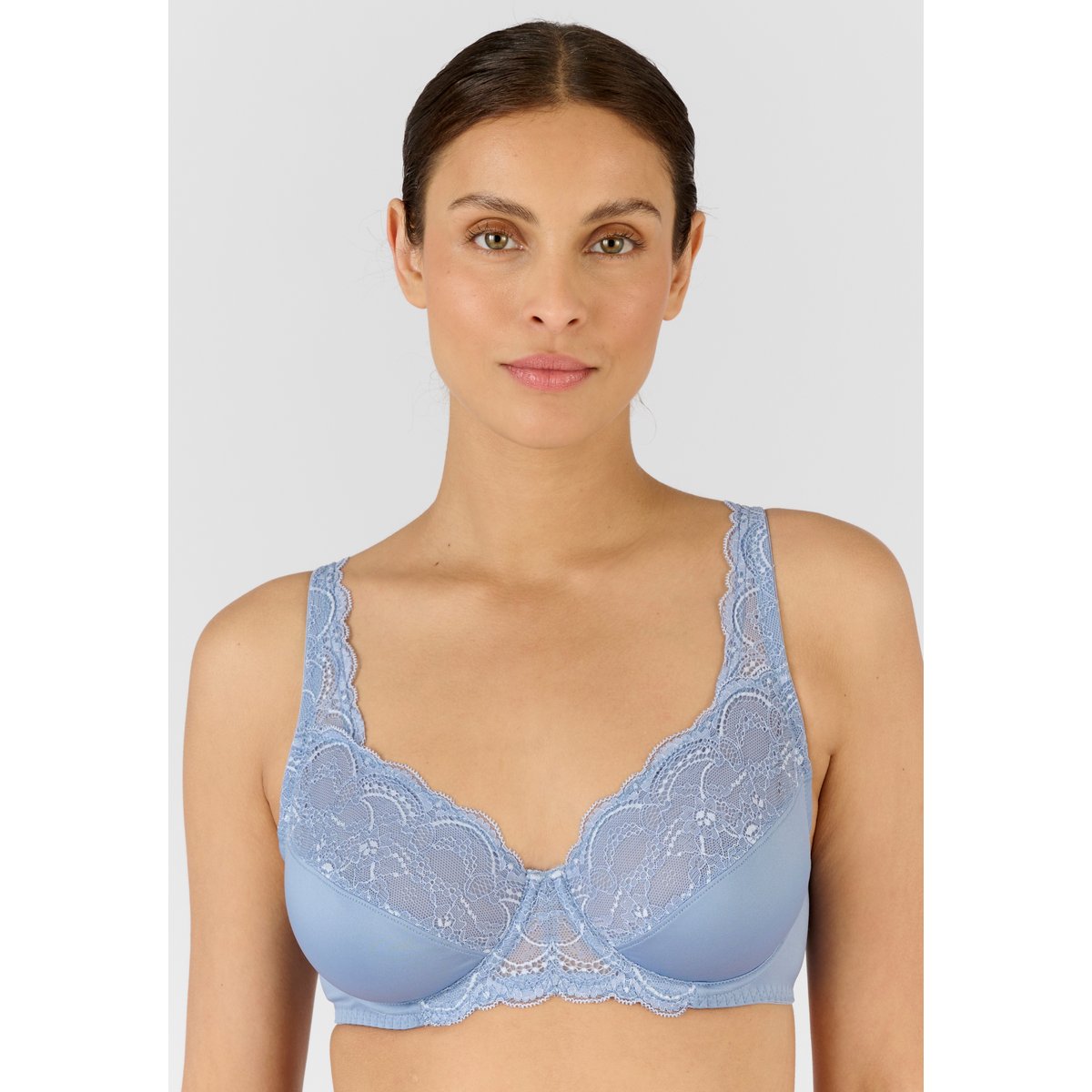 Soutiens-gorge dentelle à armatures - Lot de 2 ecru + bleu, DAMART