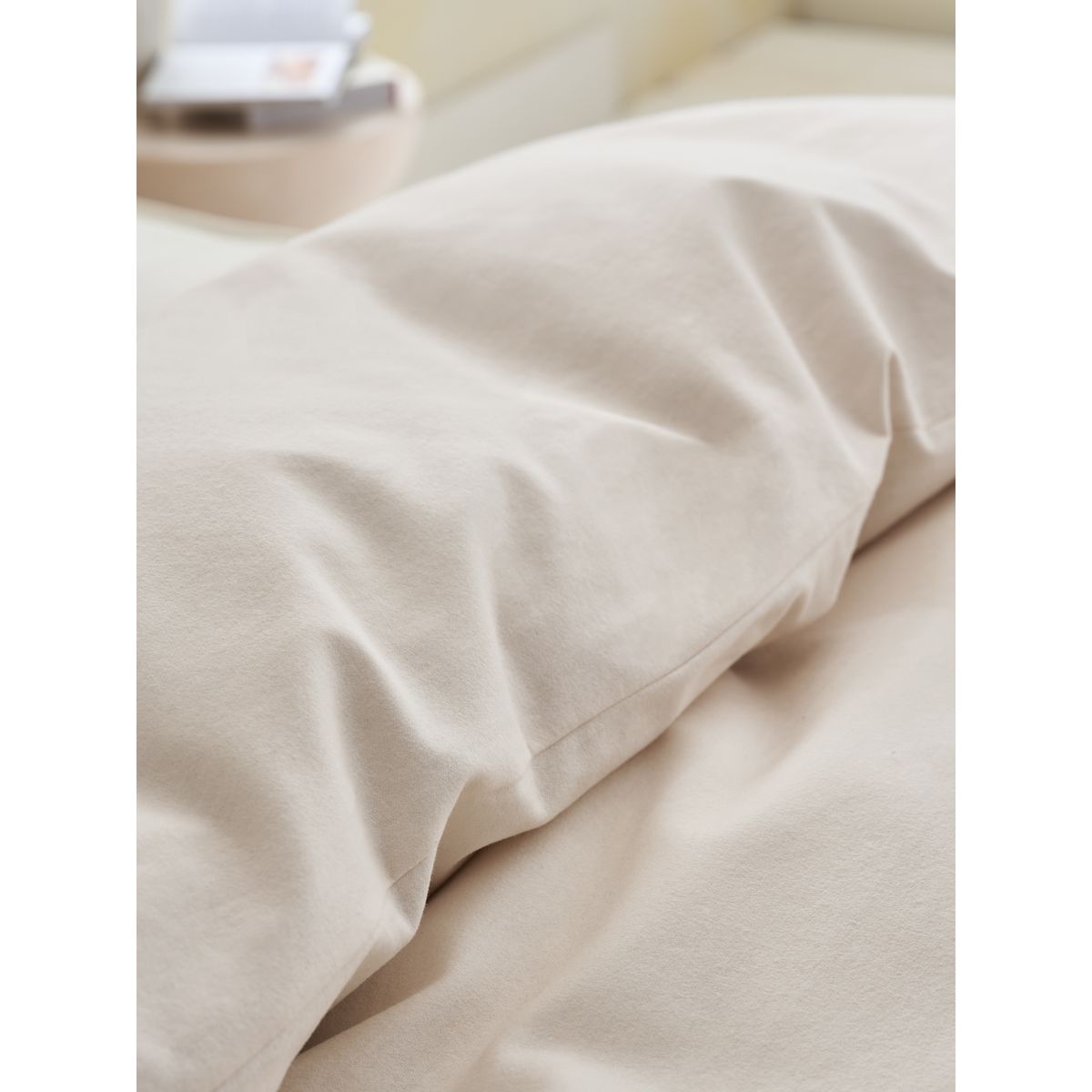 Parure de lit en coton brossé ultra doux ivoire, NEXT