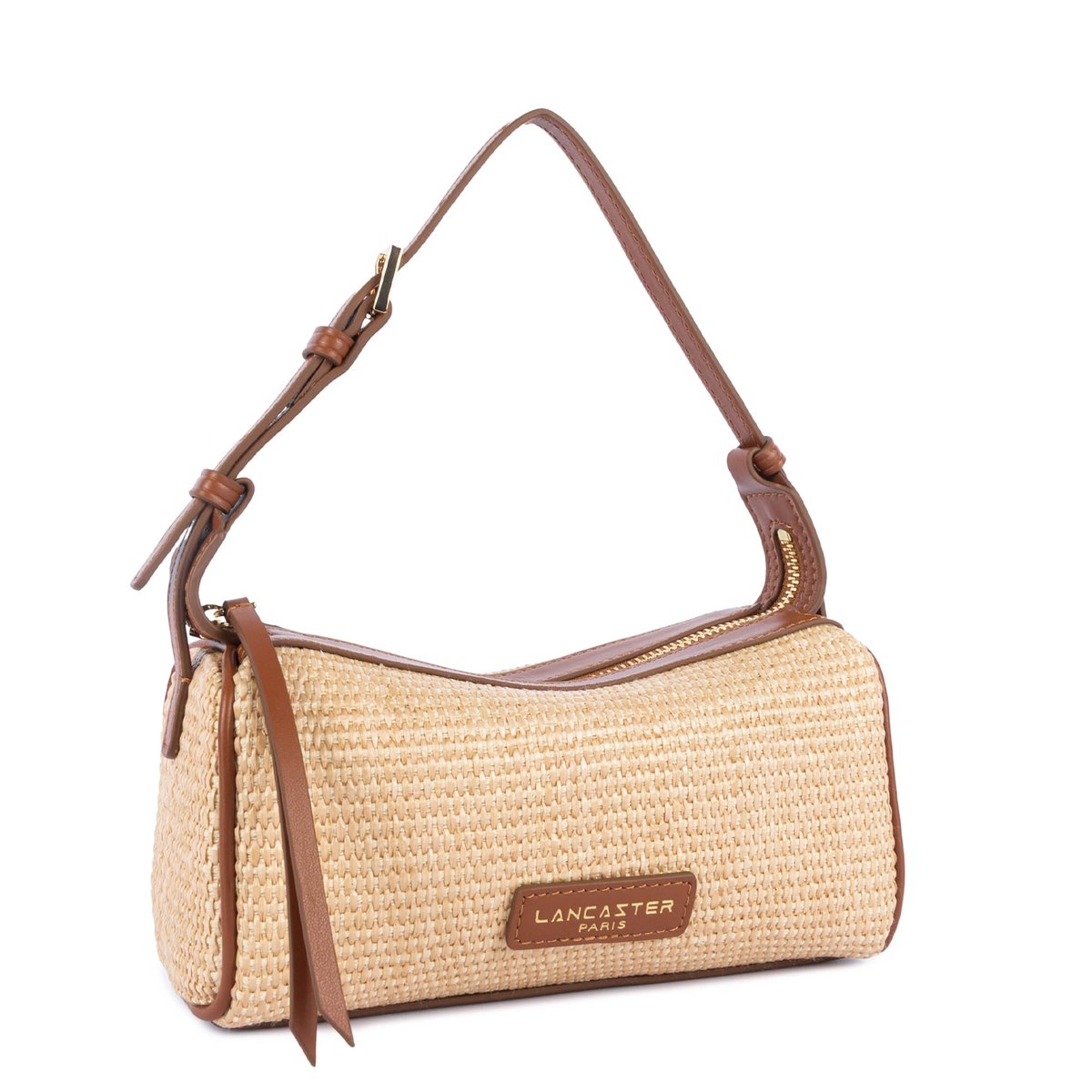 Petit sac rectangle MINI OSIER cognac, LANCASTER