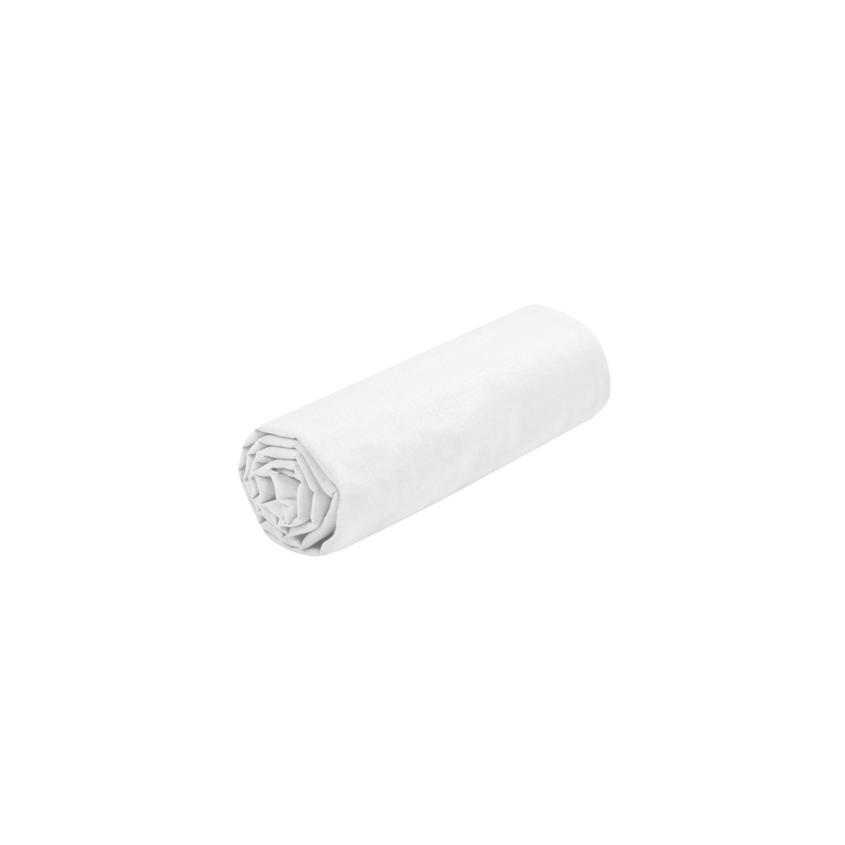 Drap housse en coton Eden blanc, EDEN