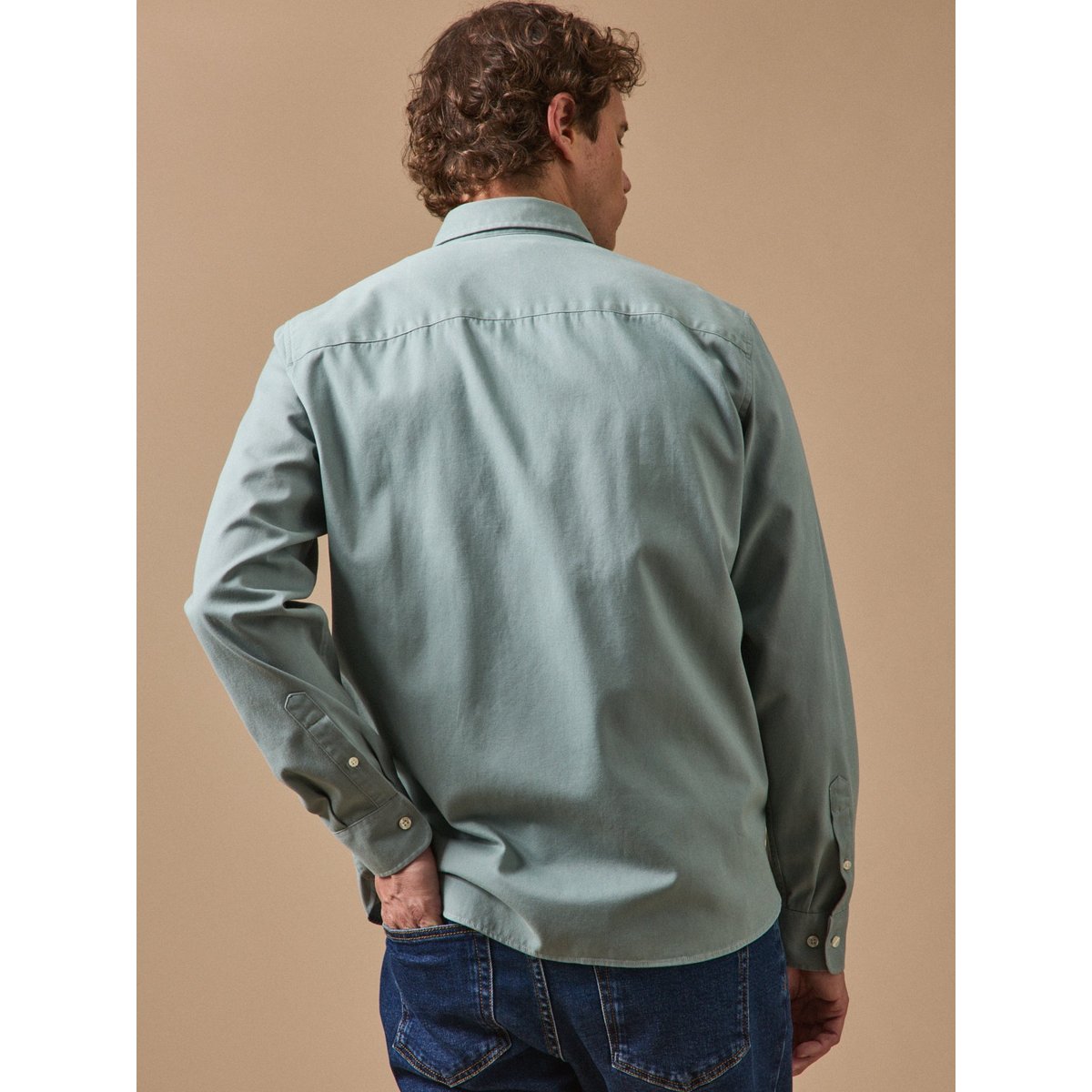 Chemise twill délavé - coupe contemporaine celadon, CYRILLUS