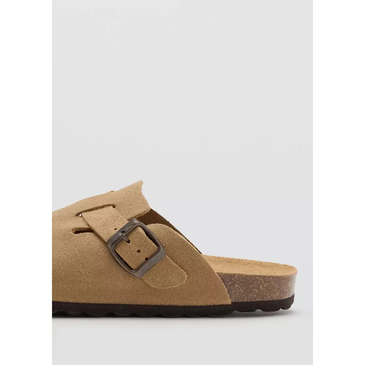 Sabots cuir boucle sable, MANGO TEEN