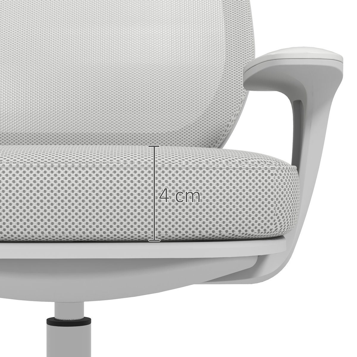 Chaise de bureau Maille Gris gris, HOMCOM