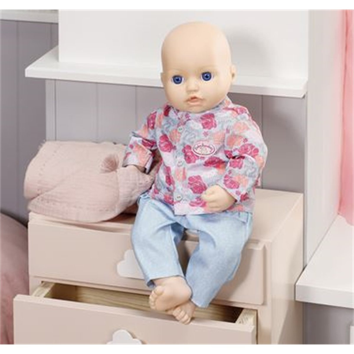 BABY Annabell Ensemble Jean de voyage pour poupée de 43cm rose, ZAPF CREATION