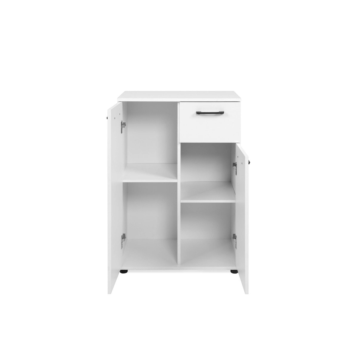 Meuble de rangement blanc 2 portes 1 tiroir ALVA blanc, PIER IMPORT