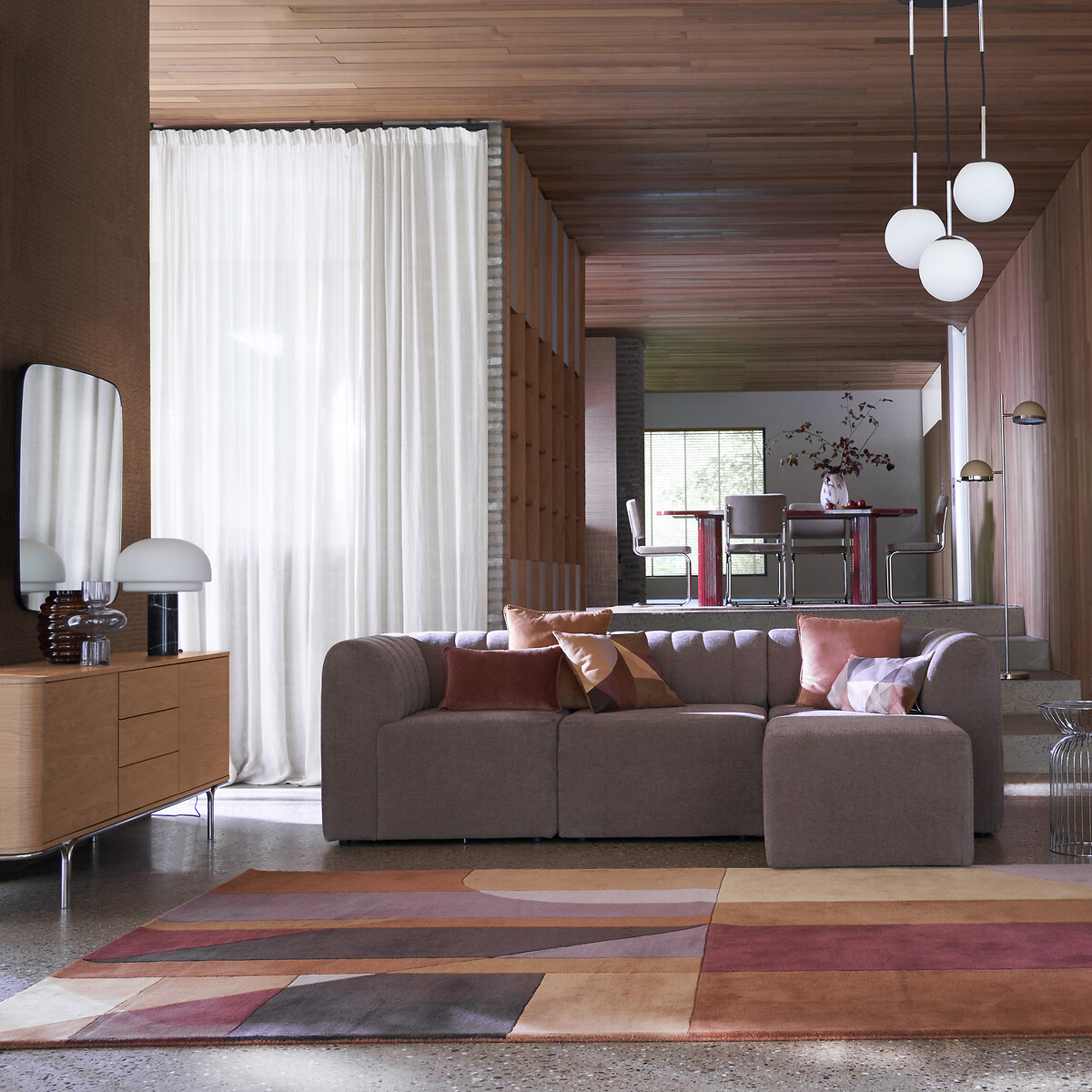 Tapis en laine, Imzi multicolore, LA REDOUTE INTERIEURS