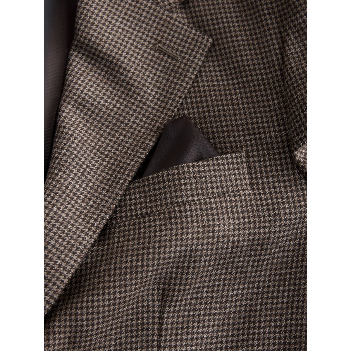 Veste de costume pied-de-poule en laine marron, NEXT