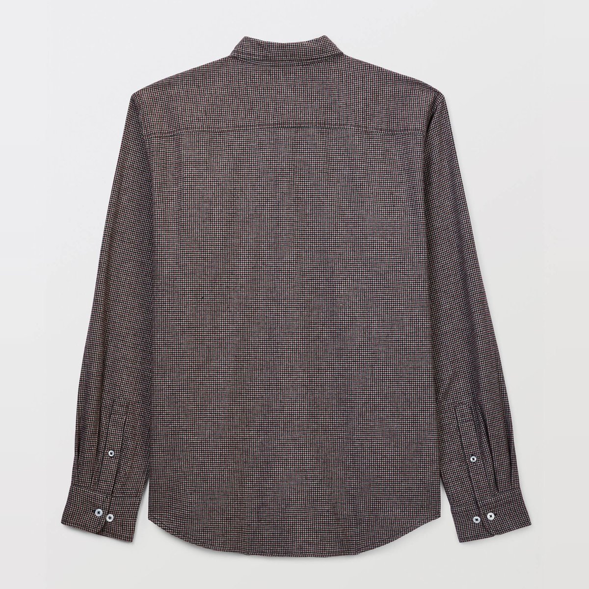 Chemise en flanelle pied de puce en coton BIO GOTS gris moyen, MONOPRIX