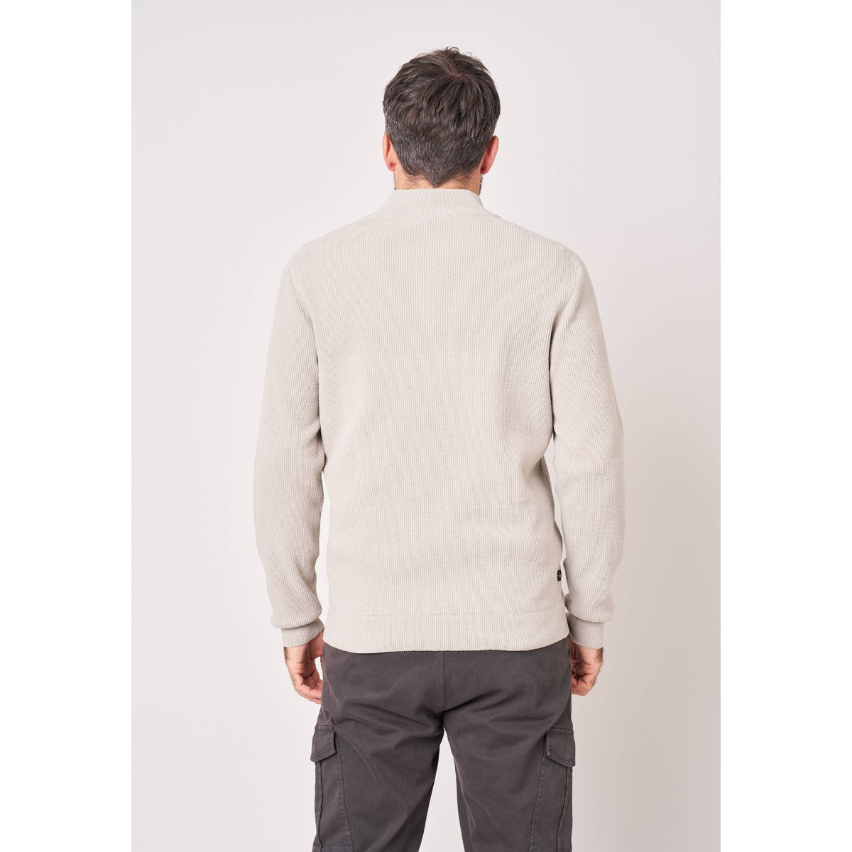 Pull homme en maille texturée RUNNUP chalk, DEELUXE