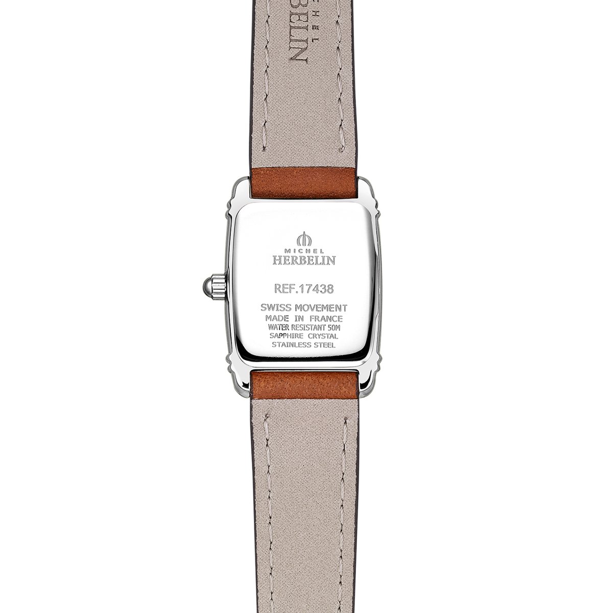 Montre Analogique ART DÉCO argenté argenté marron, HERBELIN