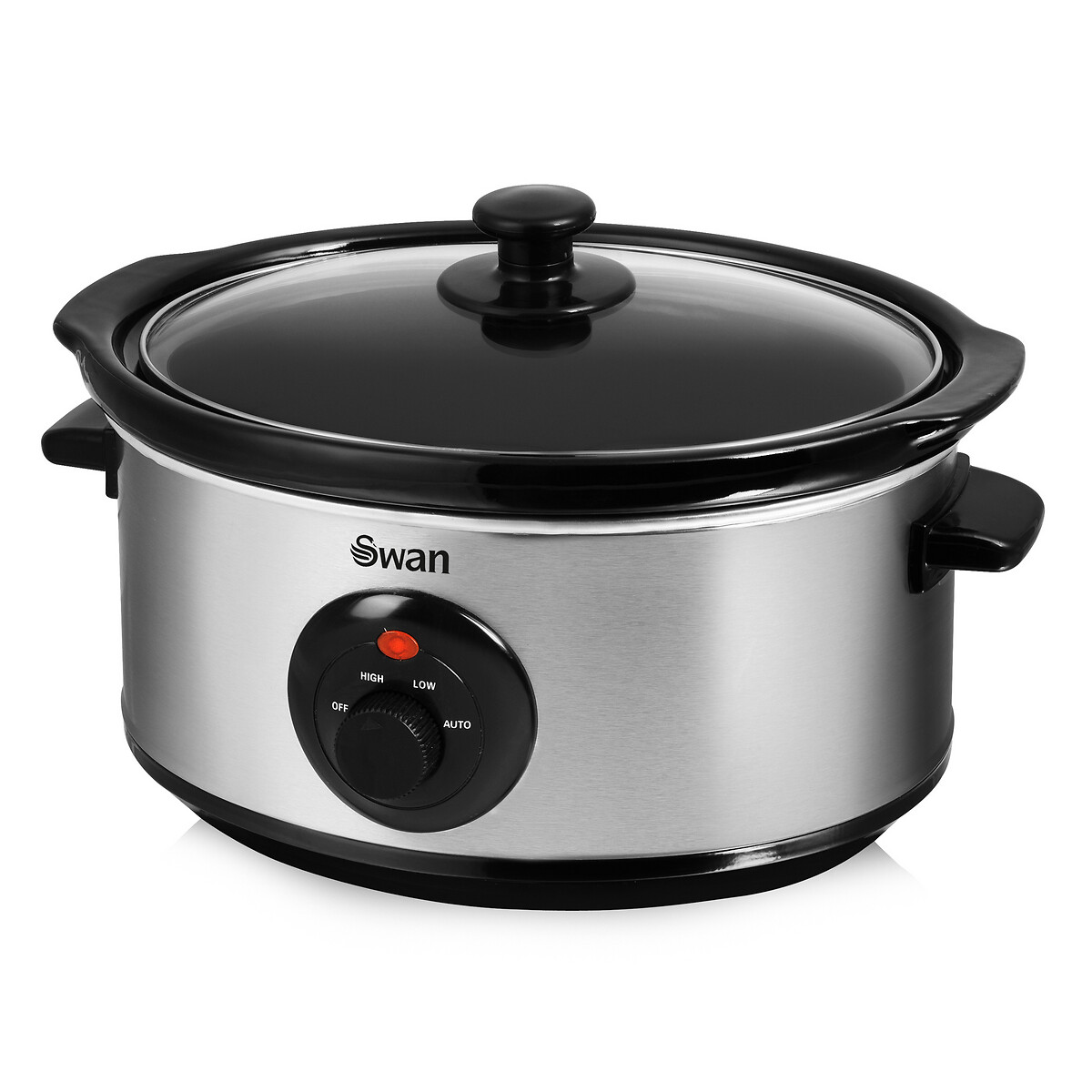 3.5L Stainless Steel Slow Cooker - SF17020 silver-coloured, SWAN