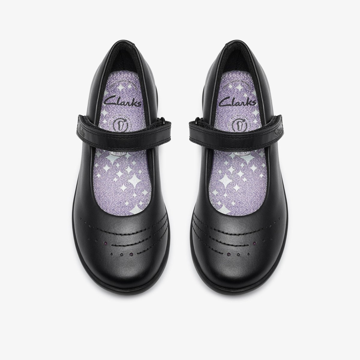 Ballerines Cuir ETCH GEM K noir, CLARKS