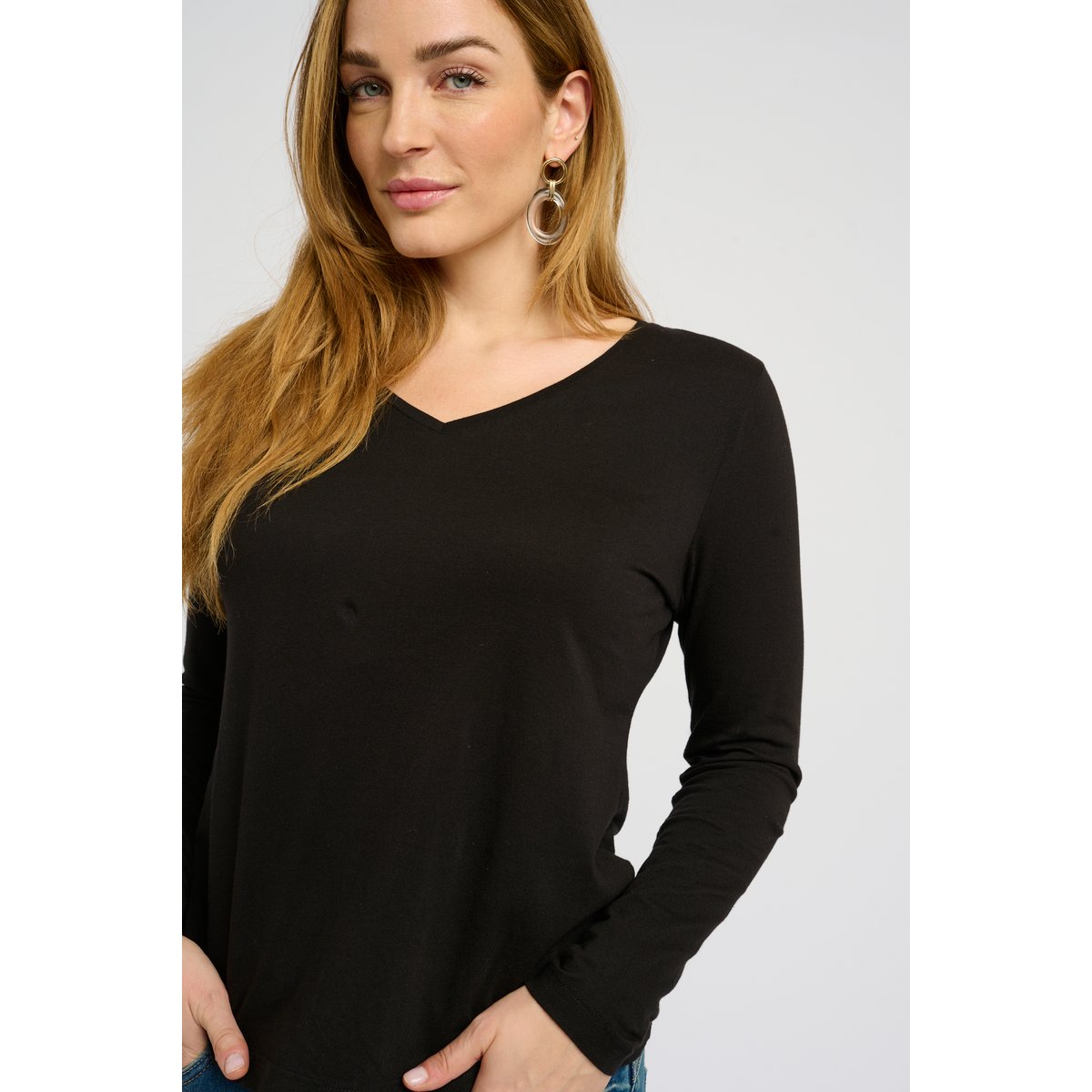 T-shirt à manches longues noir pitch black, CREAM