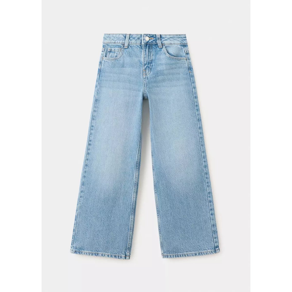 Jean wide leg bleu moyen, MANGO KIDS