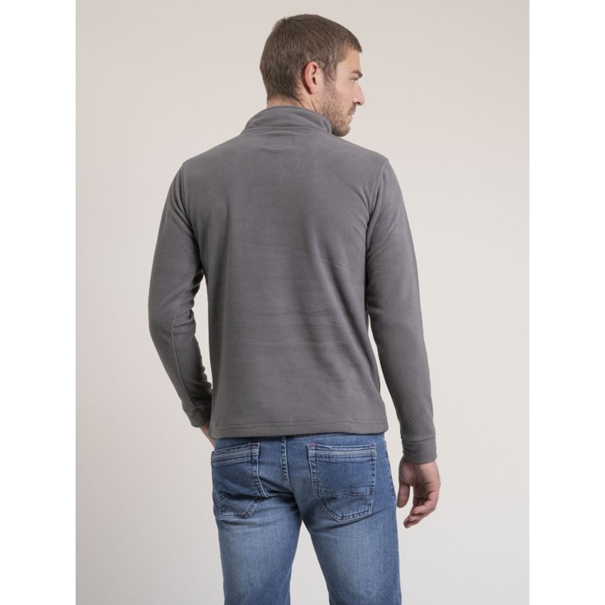Sweat Polaire Col Camionneur Watom gris, RITCHIE