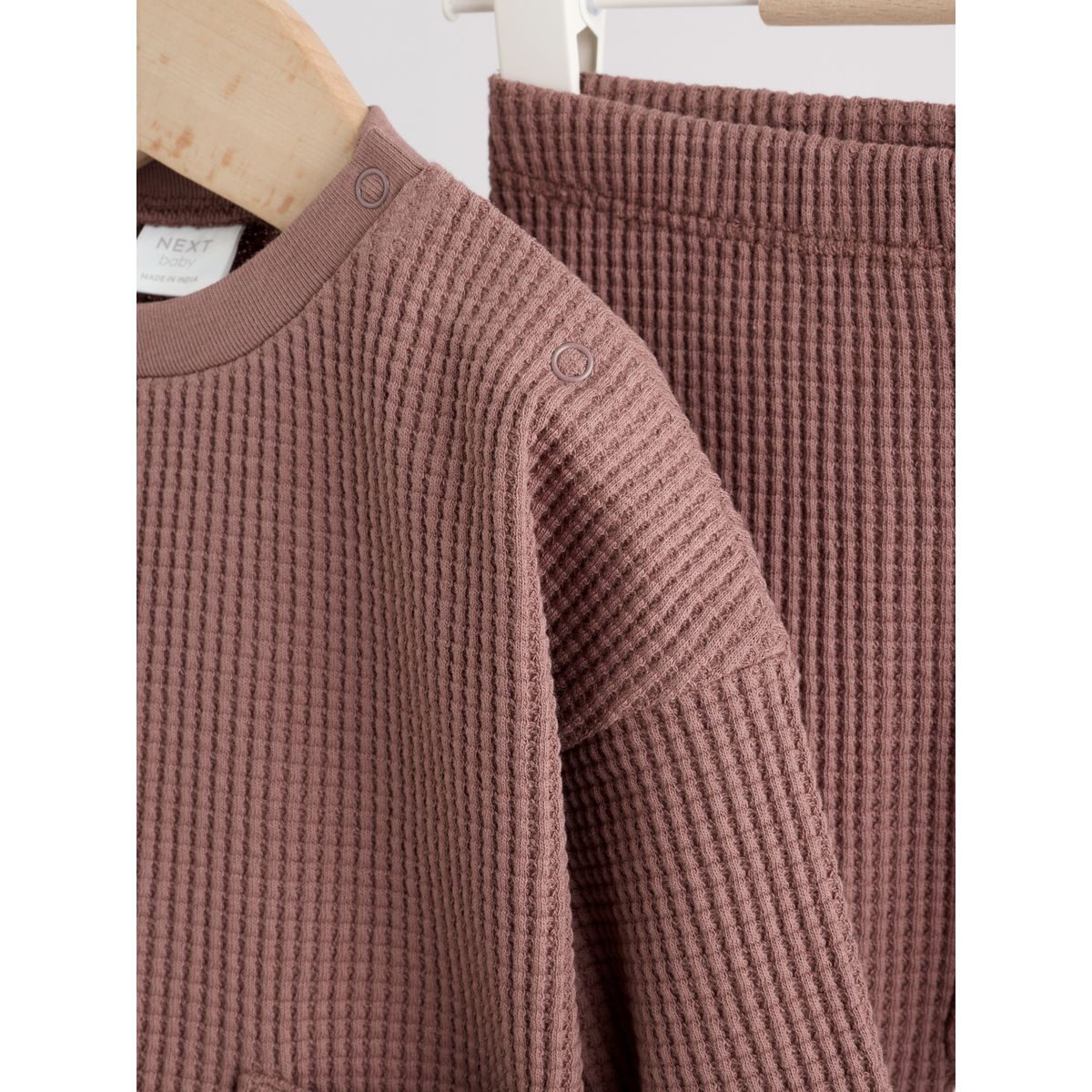 Haut texturé et legging bébé marron, NEXT