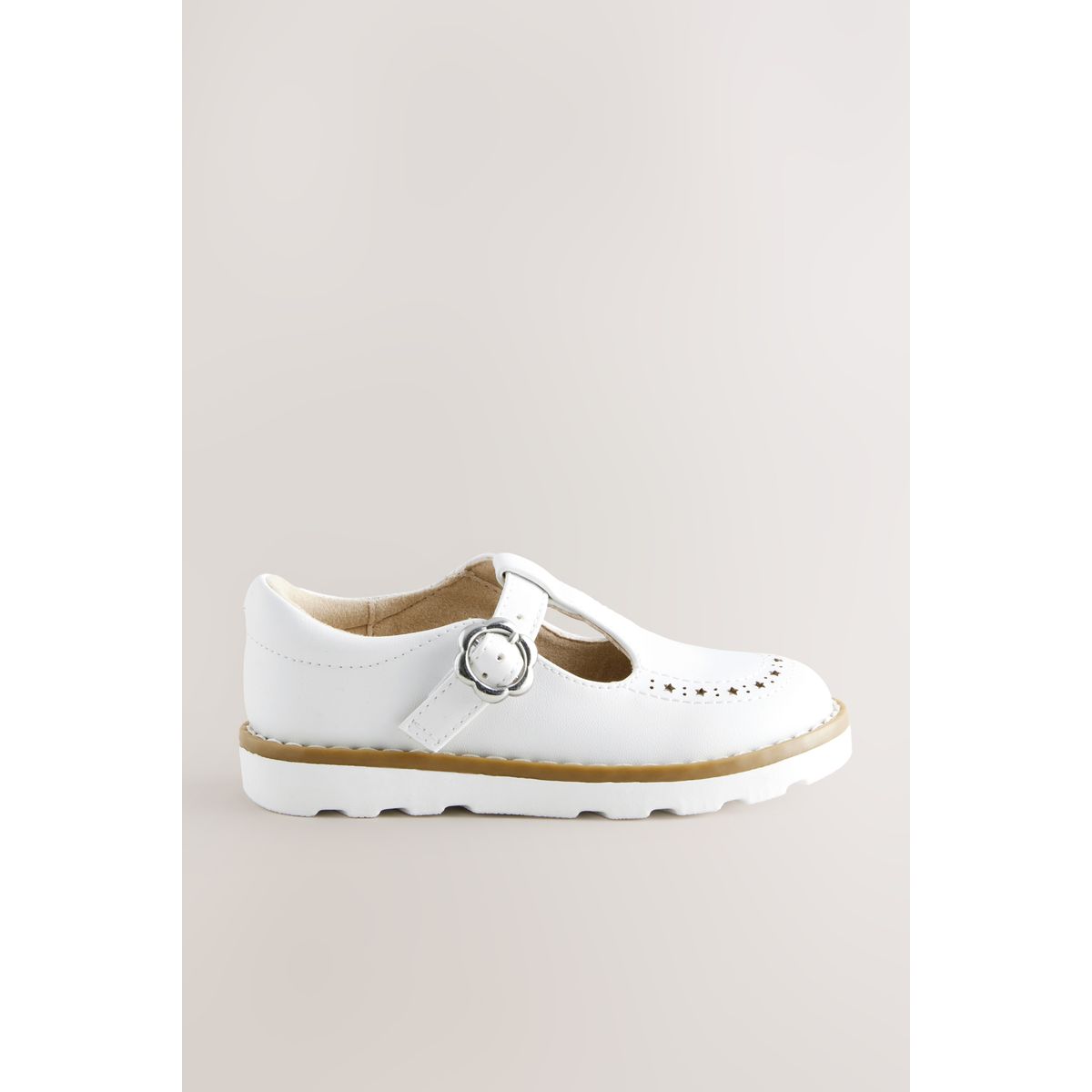 Chaussures t-bar blanc, NEXT