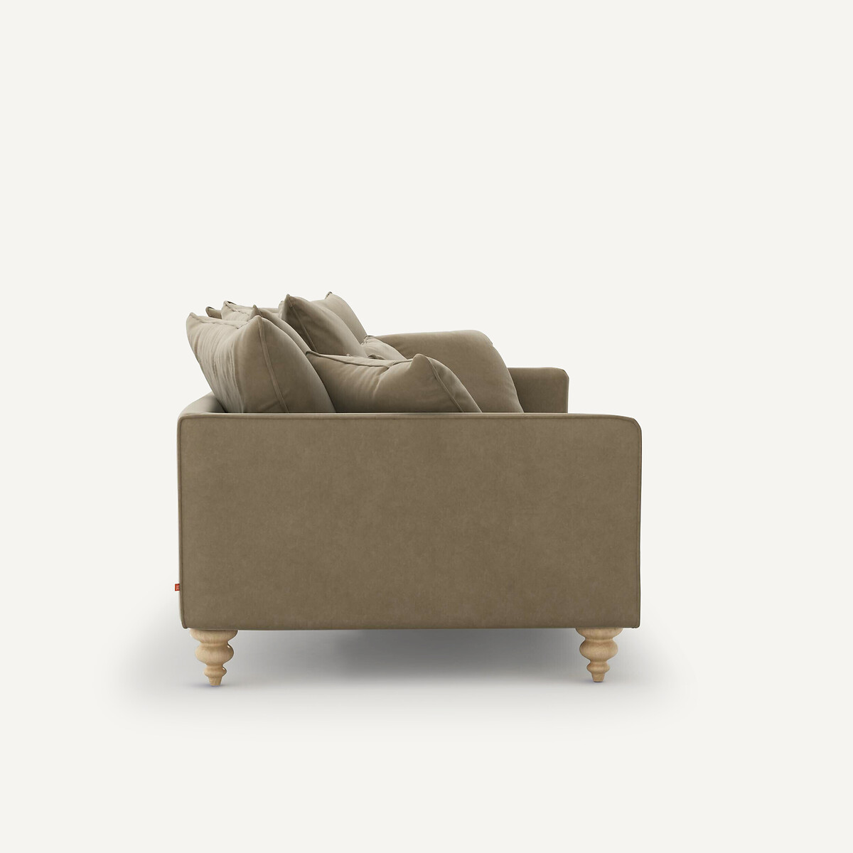 Housse de canapé velours, Lazare beige cendré, AM.PM