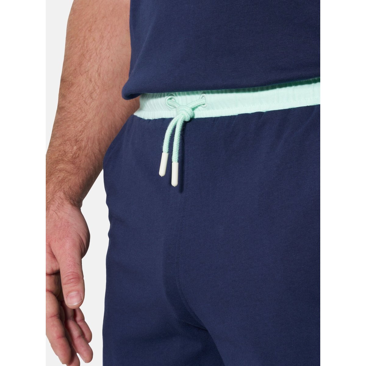 Short de pyjama BERMIK bleu foncé menthe, JAN VANDERSTORM
