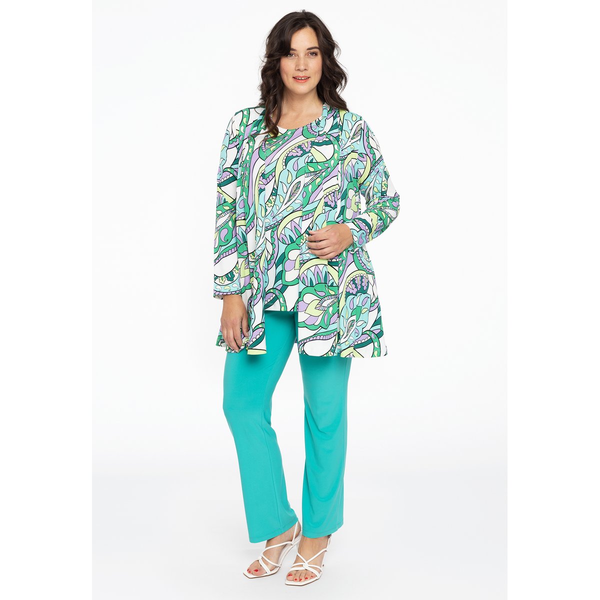 Gilet imprimée paisley blanc, YOEK