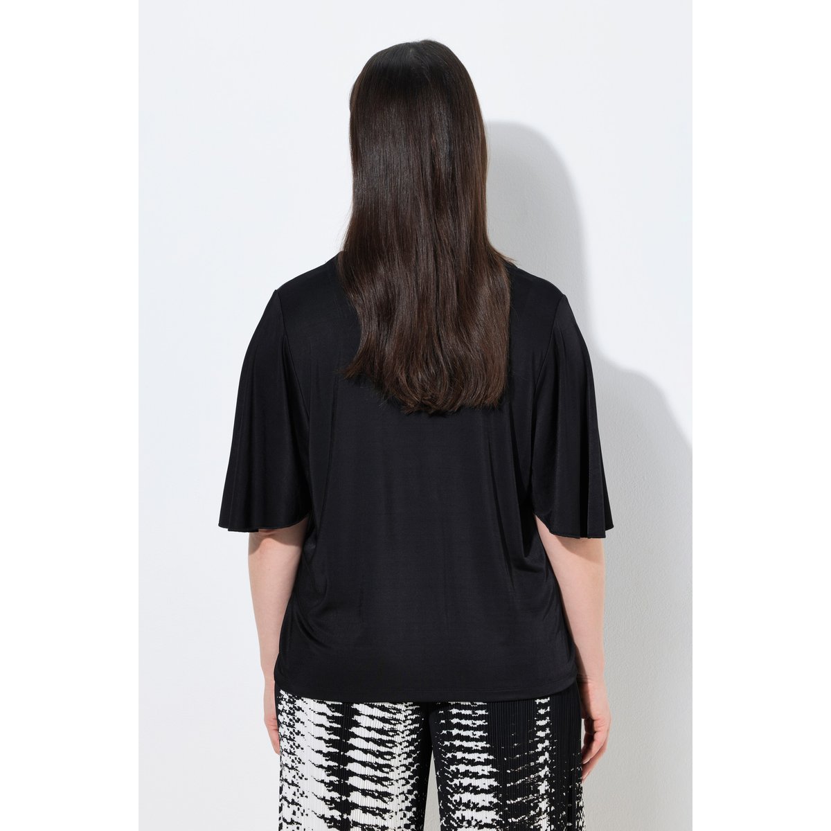 T-shirt oversize, tombé fluide noir, ULLA POPKEN