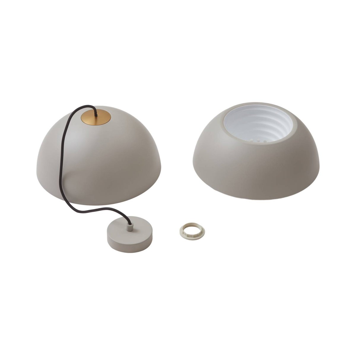 Suspension en aluminium moderne, Calantha gris clair, blanc, LUCANDE