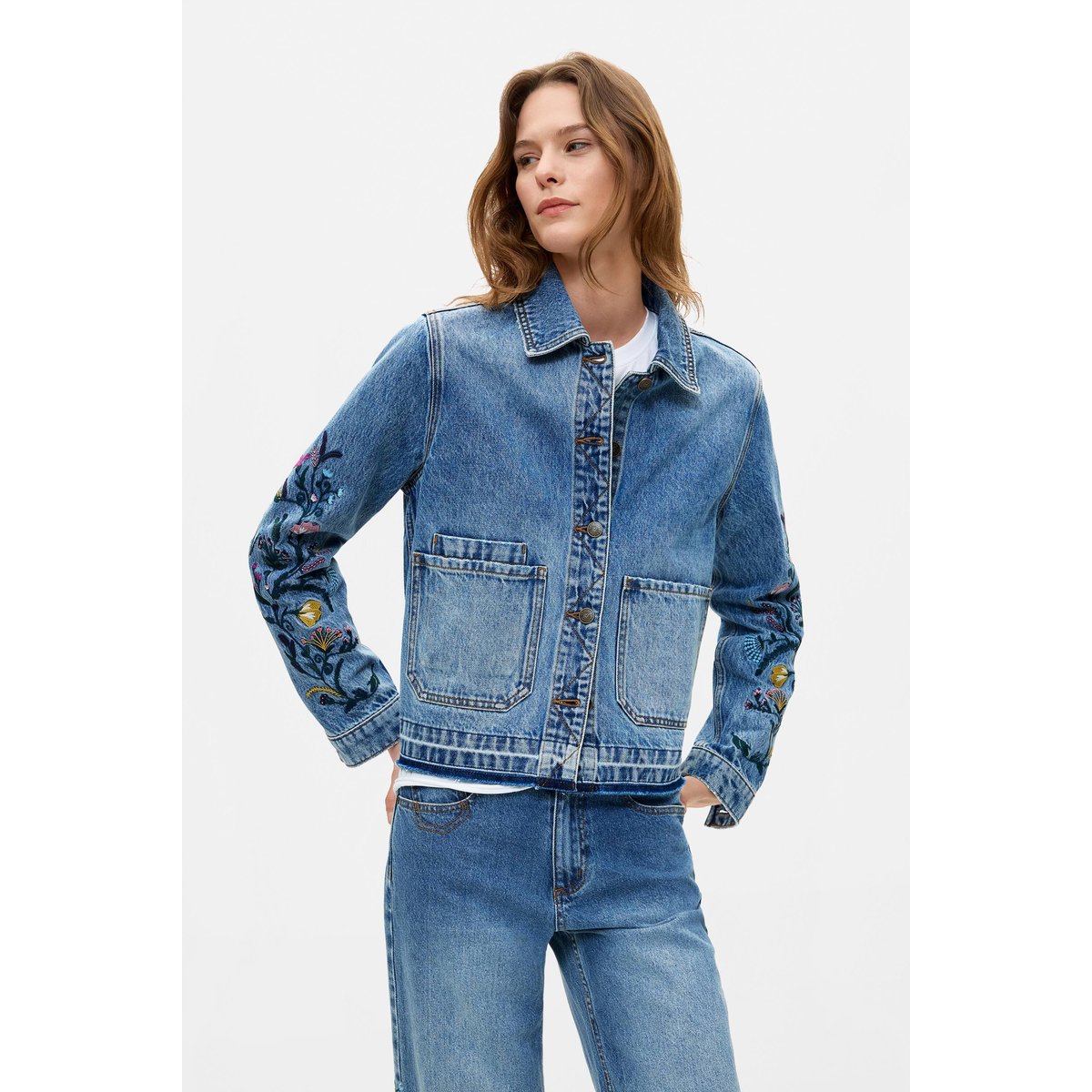 Veste en jean 100 % coton bleu clair, DESIGUAL
